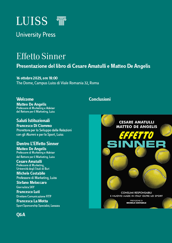 Presentazione del libro: "Effetto Sinner"